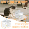 95oz/2.8L Pet Fountain, Electric Drinking Bowl Suitable for Multiple Pets, Colorless